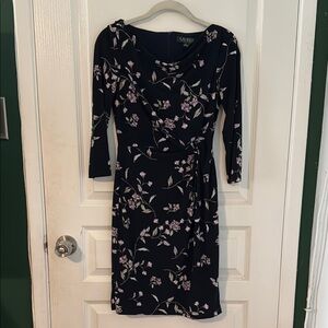 Lauren Ralph Lauren Dark Blue Floral Dress